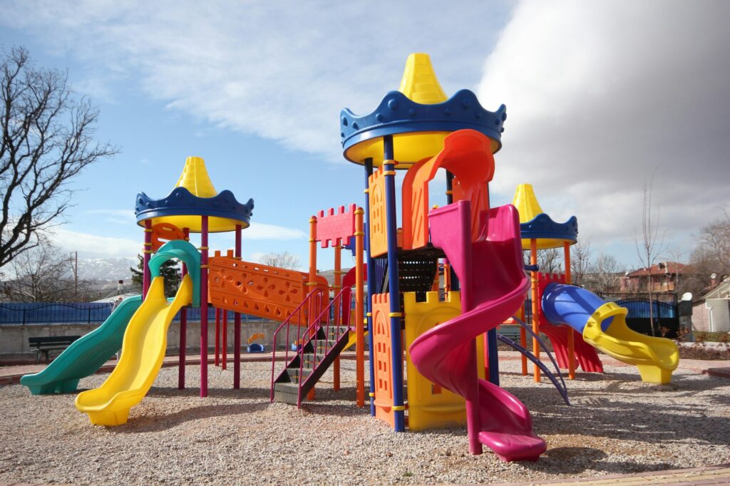 Colorful playground in the park