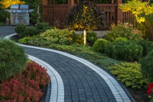 Concrete Brick Garden Pathway