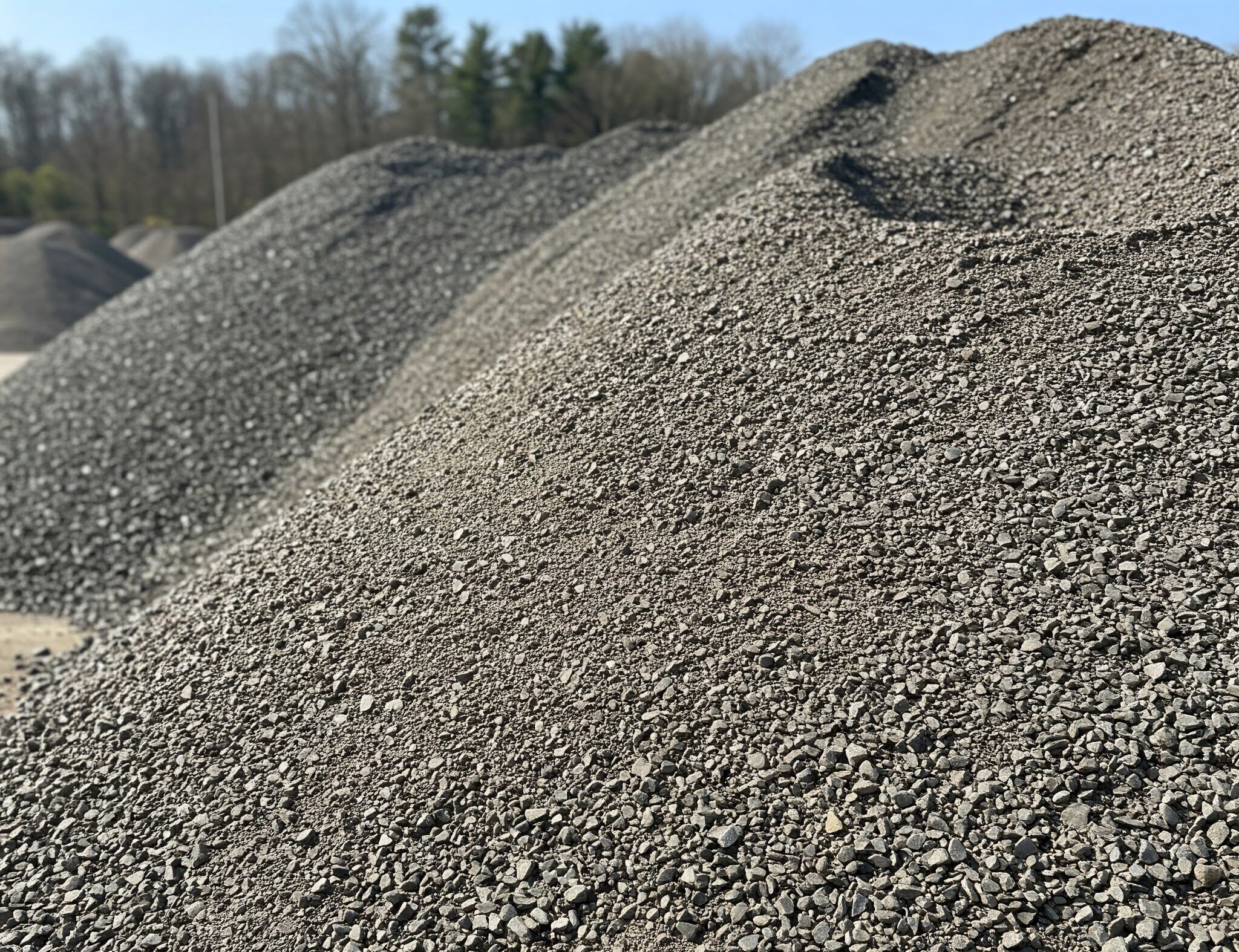 crushed stone pile